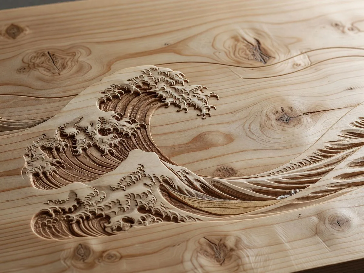 Waves Carved Into Grain
